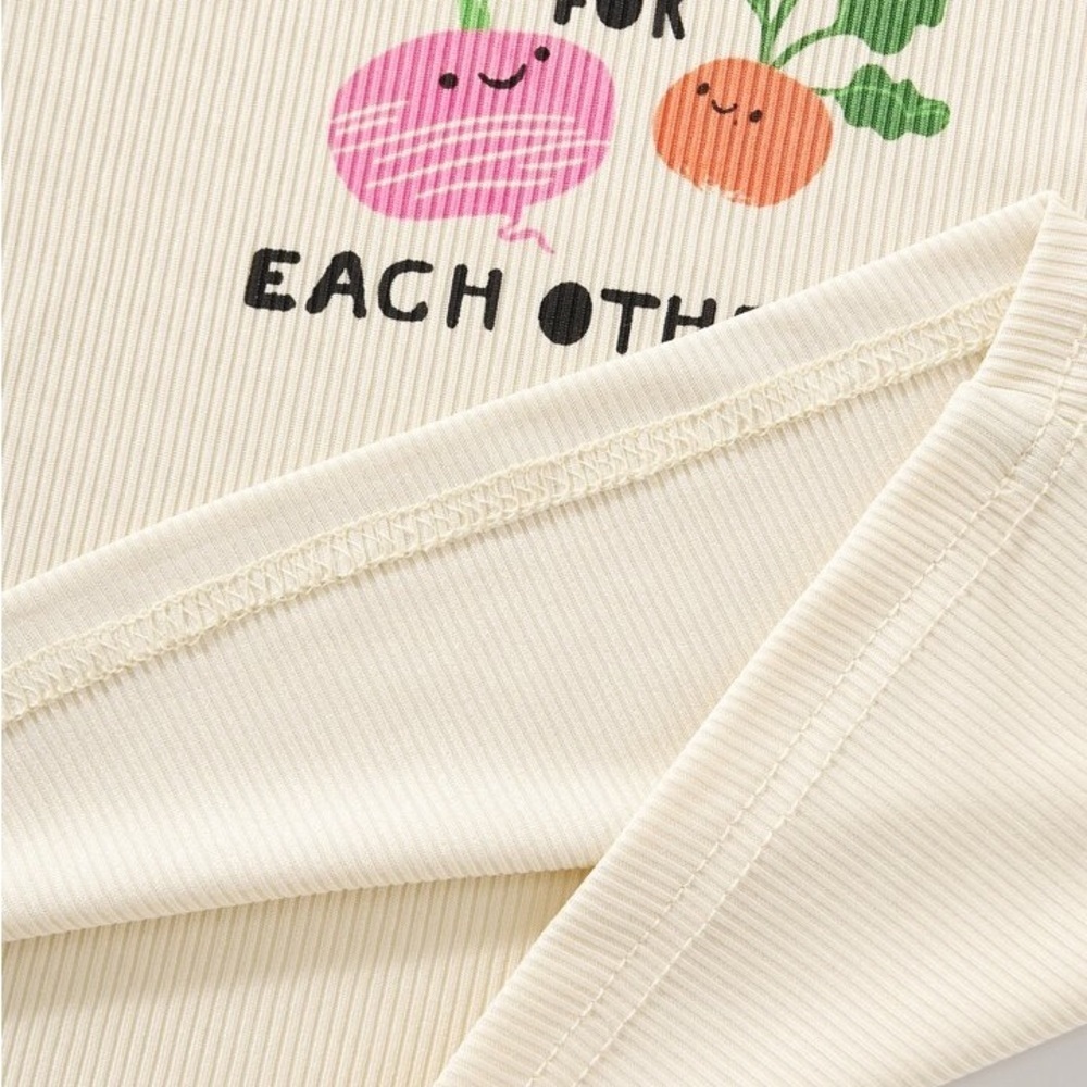 Y2K Graphic Cartoon Slogan Crop Tee ‘Let’s Root for Each other’ | Small NEW - Picture 3 of 6